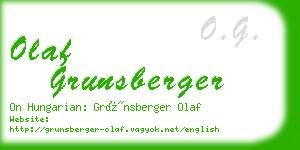 olaf grunsberger business card